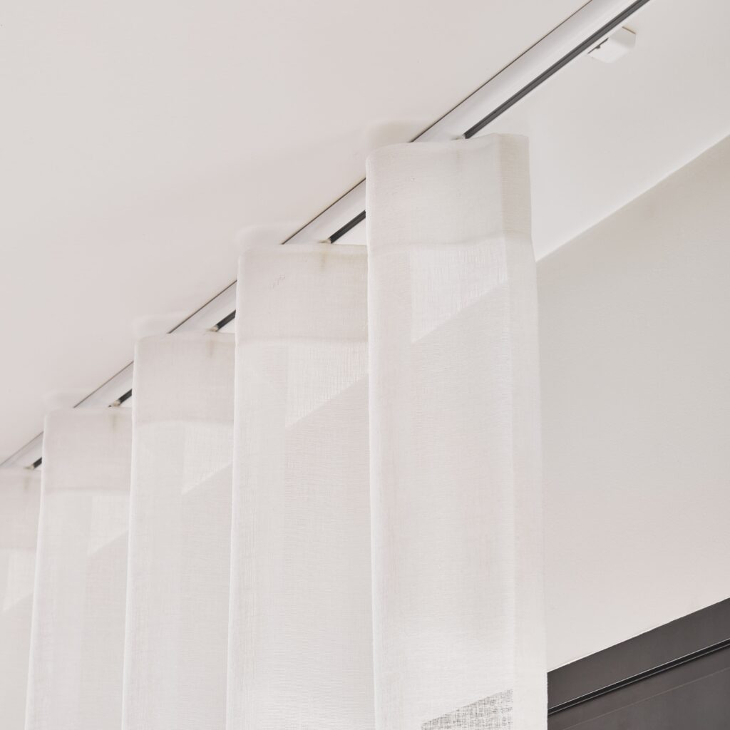 Rail de rideau avec confection wave vague parfaite blanc